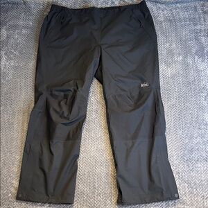 REI Mens Gore-Tex Rain Pants Waterproof Xerodry GTX Pac-Lite 2XL Shell Black